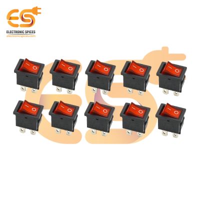 KCD1-104 10A 250V AC red color 4 pin DPDT small plastic rocker switches pack of 10pcs